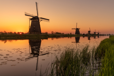 Bild-Nr: 12934474 Kinderdijk Sonnenuntergang Erstellt von: Achim Thomae