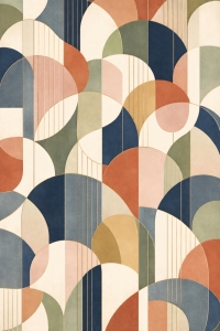 Bild-Nr: 12937889 Geometrische Harmonie in Pastell KI Erstellt von: gabii40