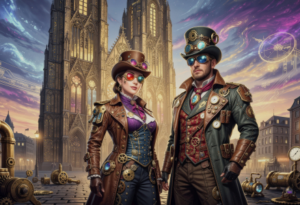 Bild-Nr: 12939119 Steampunk Paar KI Erstellt von: XYRIUS