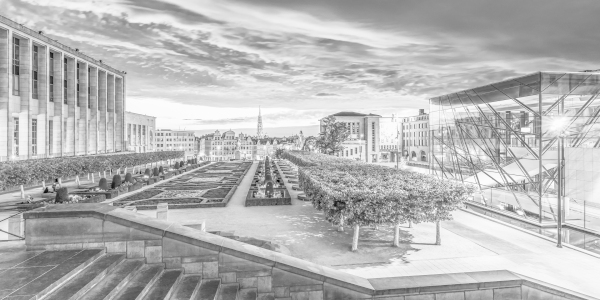Bild-Nr: 12831498 Panorama Mont des Arts in Brüssel - monochrom Erstellt von: dieterich