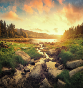 Bild-Nr: 12834649 Toller Sonnenaufgang über malerischen Landschaft Erstellt von: Smileus