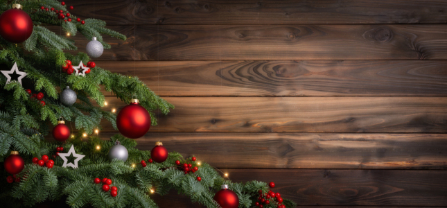 Bild-Nr: 12847391 Rustikaler Weihnachtshintergrund mit Ornamenten Erstellt von: Smileus