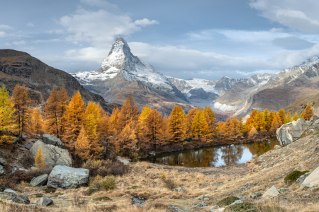 Bild-Nr: 12847447 Matterhorn und Grindjisee im Herbst Erstellt von: eyetronic
