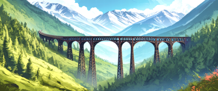 Bild-Nr: 12876536 Viadukt im Nebel KI Erstellt von: XYRIUS