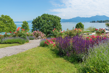 Bild-Nr: 12877982 Park mit Blumenbeeten und Chiemseeblick Erstellt von: SusaZoom