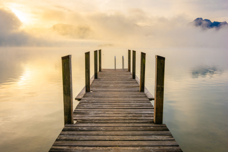 Bild-Nr: 12886305 Steg am Forggensee im Sonnenaufgang Erstellt von: Martin Martin Wasilewski