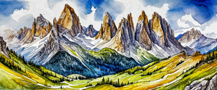 Bild-Nr: 12889263 Bergpanorama KI Erstellt von: XYRIUS