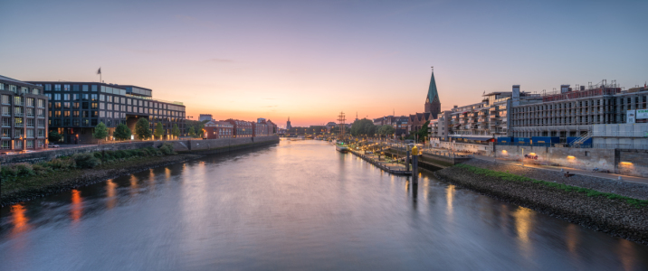Bild-Nr: 12897187 Bremen Stadtansicht bei Sonnenuntergang Erstellt von: eyetronic