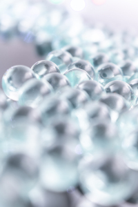 Bild-Nr: 12898510 Blaue Glaskugeln in Nahaufnahme Erstellt von: Sandra Höfer