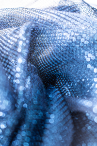 Bild-Nr: 12899546 Blauer Stoff mit Glitzereffekt Erstellt von: Sandra Höfer