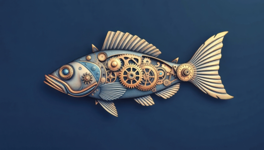 Bild-Nr: 12900587 Metall Fisch KI Erstellt von: XYRIUS