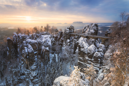 Bild-Nr: 12910421 Wintermorgen in der Sächsichen Schweiz Erstellt von: Daniela Beyer
