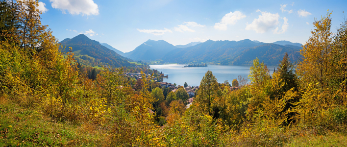 Bild-Nr: 12925108 Herbstpanorama Schliersee und Alpen Erstellt von: SusaZoom