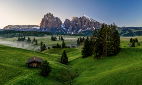 Bild-Nr: 12935378 Sonnenaufgang auf der Seiser Alm Erstellt von: Achim Thomae