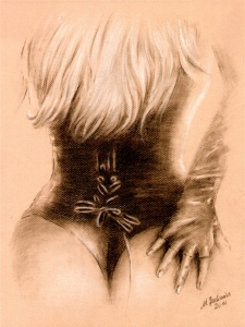 Bild-Nr: 9835280 Frau in Dessous - erotische Zeichnungen Erstellt von: Marita Zacharias