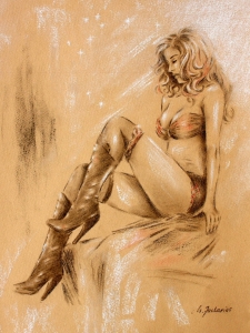 Bild-Nr: 11181420 Frau in High Heels - erotische Malerei Erstellt von: Marita Zacharias